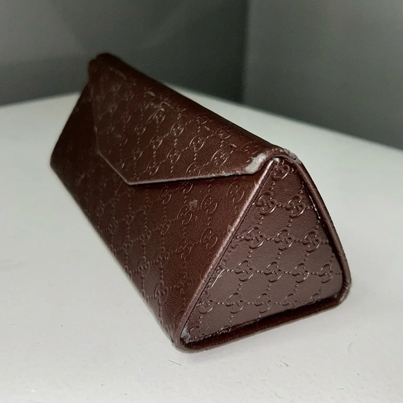 Gucci Guccissima Chocolate Brown Sunglasses Case Cardholder - Picture 14 of 16